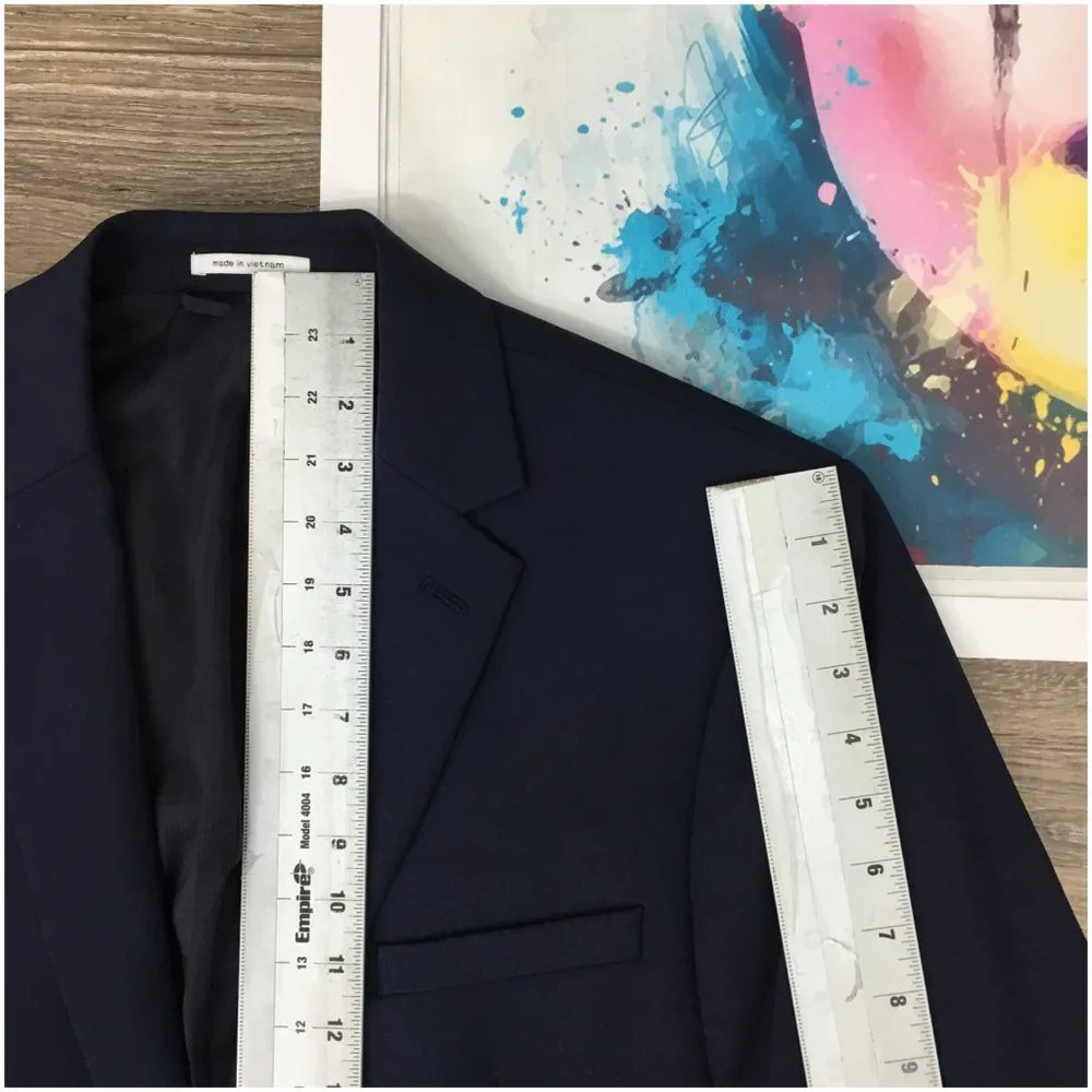 Bar III Mens Blazer Sport Coat Two Button Casual‎ Jacket Size 44R Wool Suits